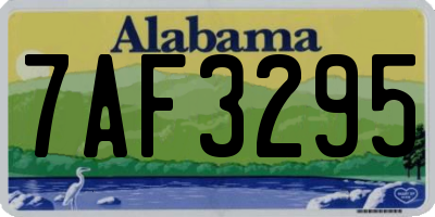 AL license plate 7AF3295