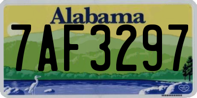 AL license plate 7AF3297
