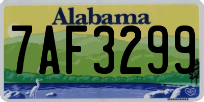 AL license plate 7AF3299