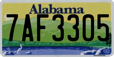AL license plate 7AF3305