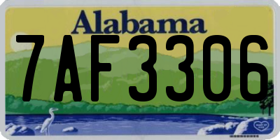 AL license plate 7AF3306