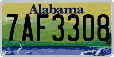 AL license plate 7AF3308
