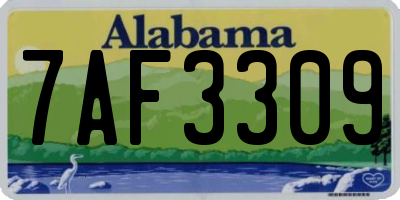 AL license plate 7AF3309