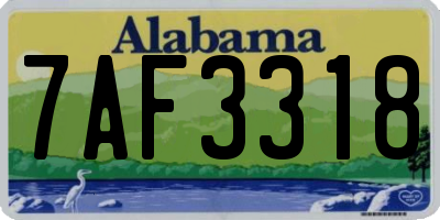 AL license plate 7AF3318