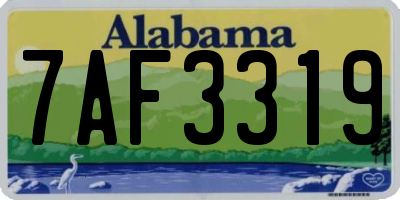 AL license plate 7AF3319