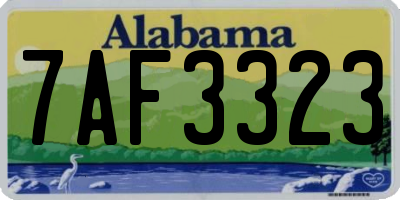 AL license plate 7AF3323