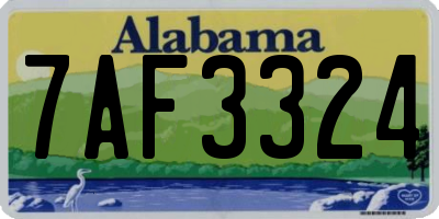 AL license plate 7AF3324