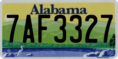 AL license plate 7AF3327