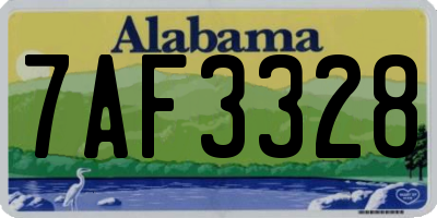AL license plate 7AF3328