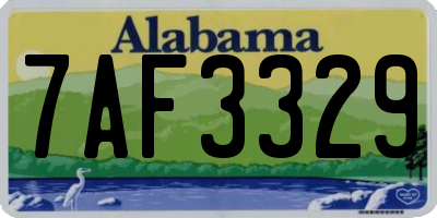 AL license plate 7AF3329