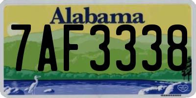 AL license plate 7AF3338