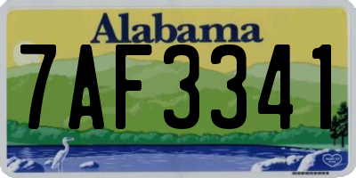 AL license plate 7AF3341
