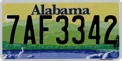 AL license plate 7AF3342