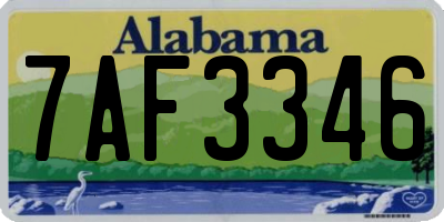 AL license plate 7AF3346