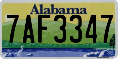 AL license plate 7AF3347