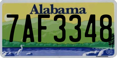 AL license plate 7AF3348