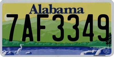 AL license plate 7AF3349