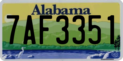 AL license plate 7AF3351