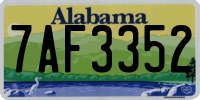 AL license plate 7AF3352