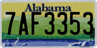 AL license plate 7AF3353