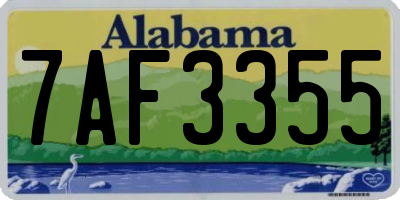 AL license plate 7AF3355