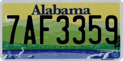 AL license plate 7AF3359