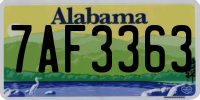 AL license plate 7AF3363
