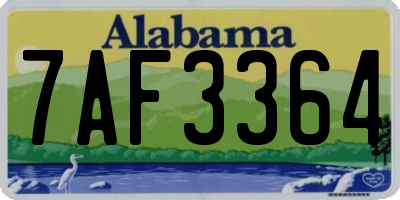 AL license plate 7AF3364