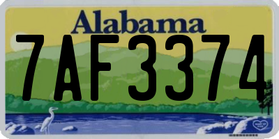 AL license plate 7AF3374