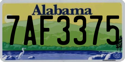 AL license plate 7AF3375
