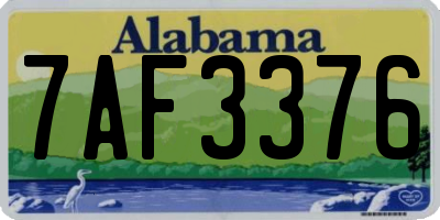 AL license plate 7AF3376