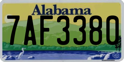 AL license plate 7AF3380