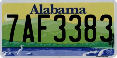 AL license plate 7AF3383