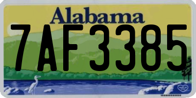 AL license plate 7AF3385