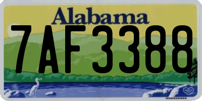 AL license plate 7AF3388