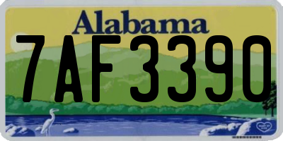 AL license plate 7AF3390