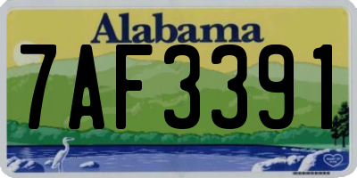 AL license plate 7AF3391
