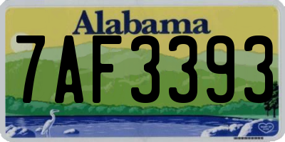 AL license plate 7AF3393