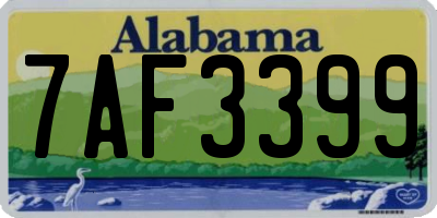 AL license plate 7AF3399
