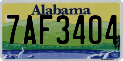 AL license plate 7AF3404