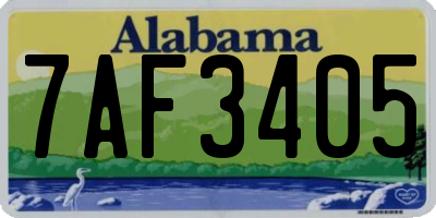 AL license plate 7AF3405