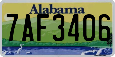 AL license plate 7AF3406