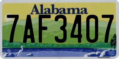 AL license plate 7AF3407