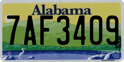 AL license plate 7AF3409
