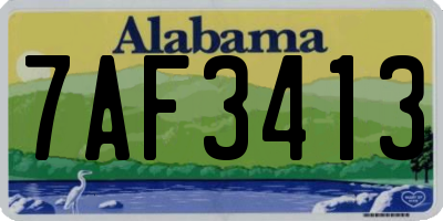 AL license plate 7AF3413