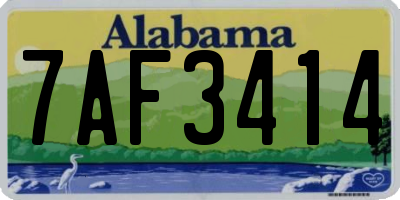 AL license plate 7AF3414