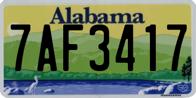 AL license plate 7AF3417