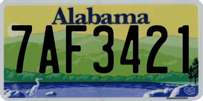 AL license plate 7AF3421