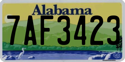 AL license plate 7AF3423