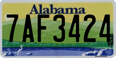 AL license plate 7AF3424